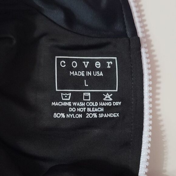 Cover Black One Piece Swimsuit Size Large - Picture 4 of 4